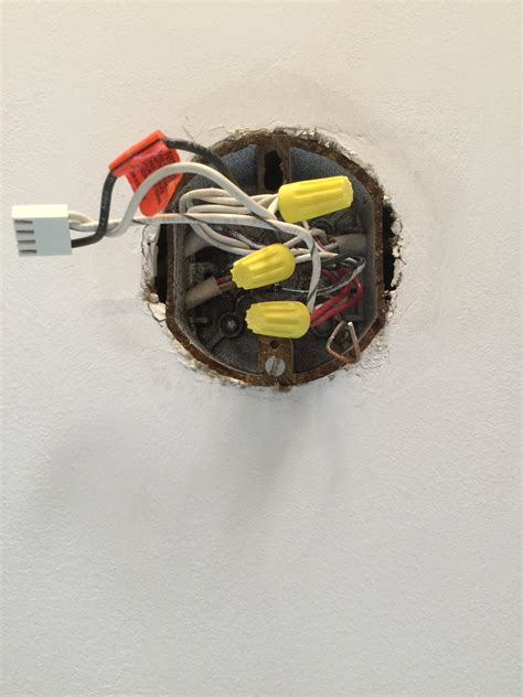 stripped out junction box screw hole ceiling mount|threaded mounting hole fix.